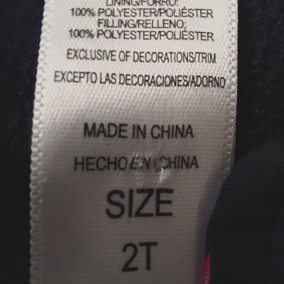 LITTLE ME BUTTERFLIES GIRLS PUFFER HOODIE JACKET - Picture 3 of 12